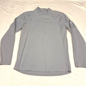 Under Armour Rush Celliant Shirt Mens Large Gray Performance Mock Neck Tee
